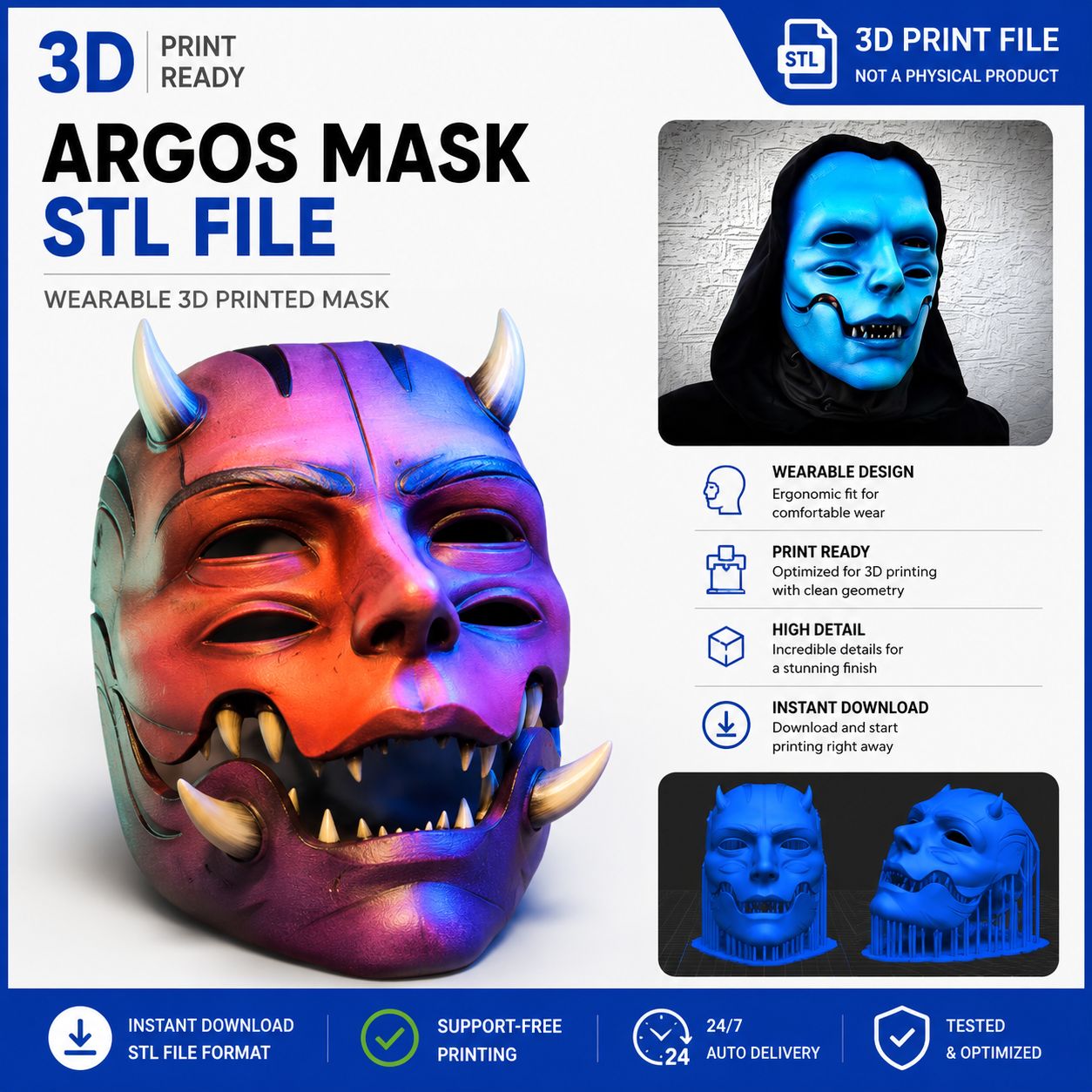 3D printeble Argos Mask stl file