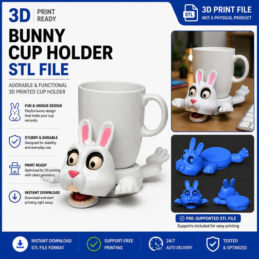 3D printable Bunny Cup Holder