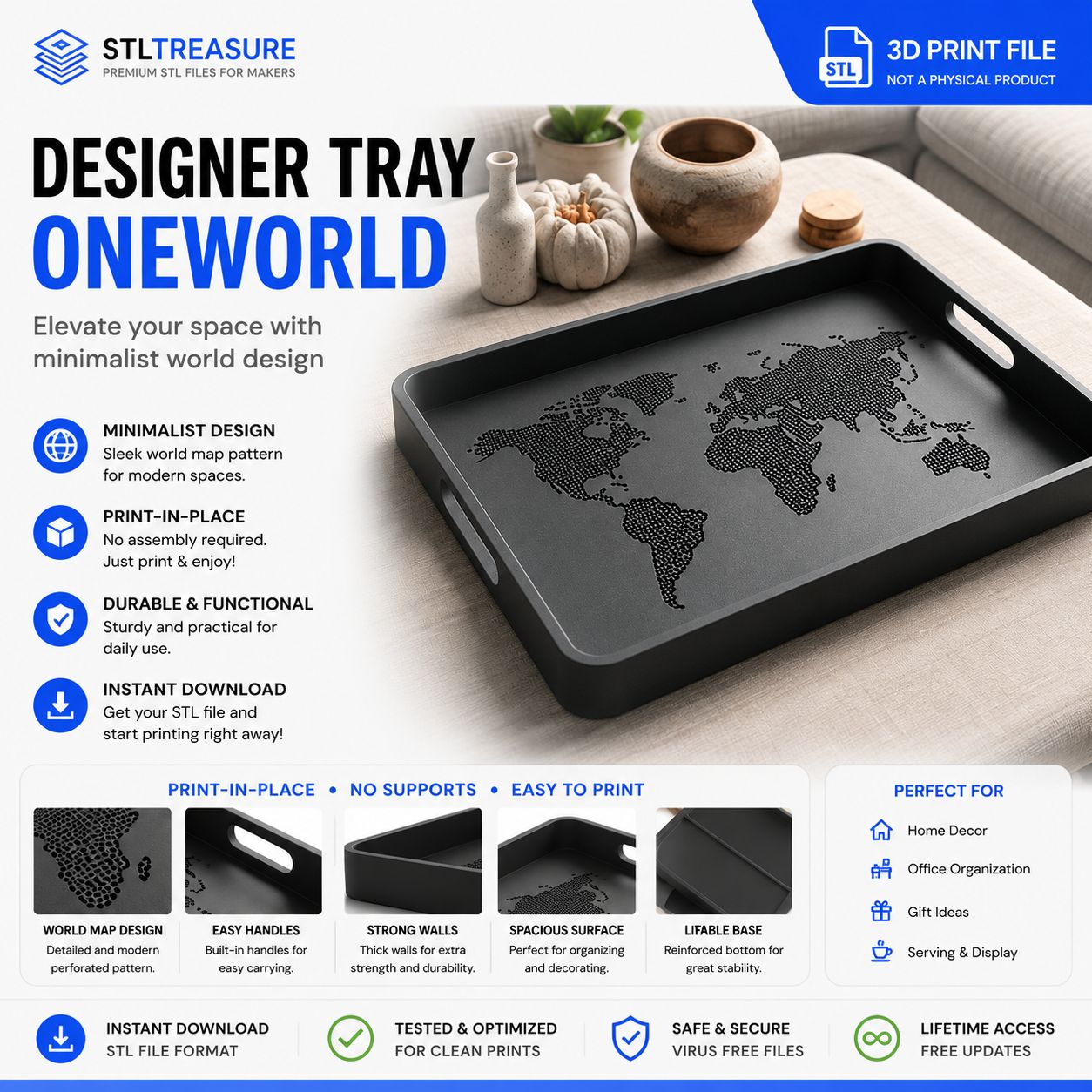 3D printable Designer Tray OneWorld