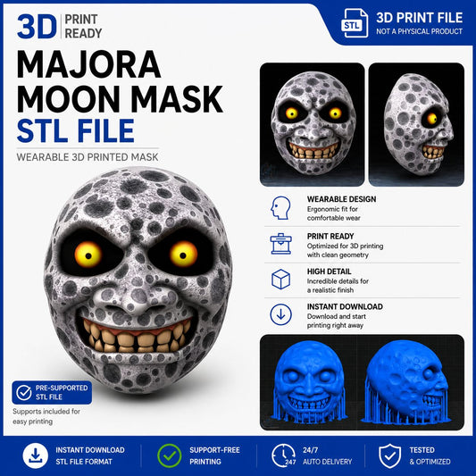 3D printable Majora Moon Mask