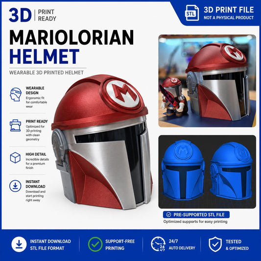 3D printeble Mariolorian Helmet