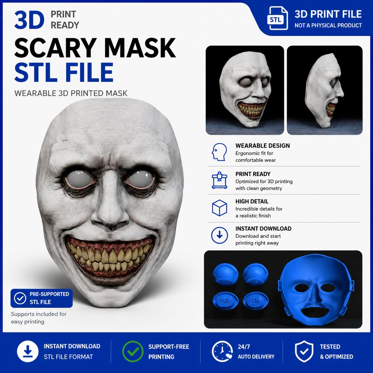 3D printeble Scary Mask