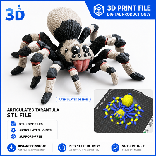 Realistic Tarantula STL File for 3D Printing